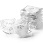 Mascherine FFP2 Bianche, Certificate CE 2834 e EN149, Mascherina Senza Valvola con Clip Salva Orecchie e Confezionata Singolarmente, BFE ≥ 95%, Face Mask con Alta Efficienza di Filtraggio - Dolomiti Medical