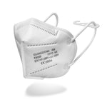 Mascherine FFP2 Bianche, Certificate CE 2834 e EN149, Mascherina Senza Valvola con Clip Salva Orecchie e Confezionata Singolarmente, BFE ≥ 95%, Face Mask con Alta Efficienza di Filtraggio - Dolomiti Medical