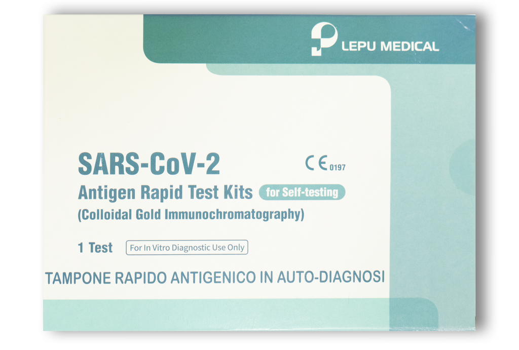 Test Rapido Covid 19, Tampone Nasale Antigenico Non Invasivo Rapido per Coronavirus (SARS-CoV-2) Lepu Medical, Certificato CE, Confezione da 1 - Dolomiti Medical